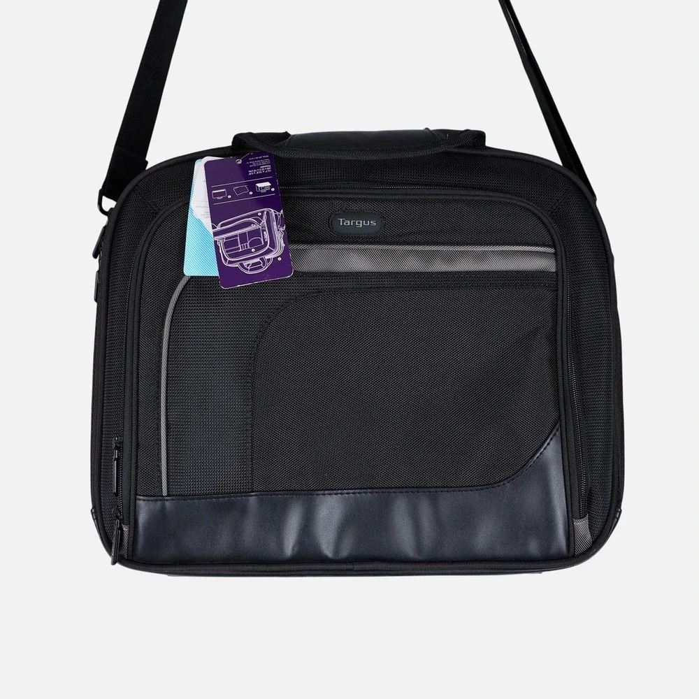 Targus Black 15.6 Laptop Briefcase Messenger Bag Professional Commuter NEW